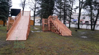 Зимняя горка SWAN-3 (Спуск длиной 9,4 м)